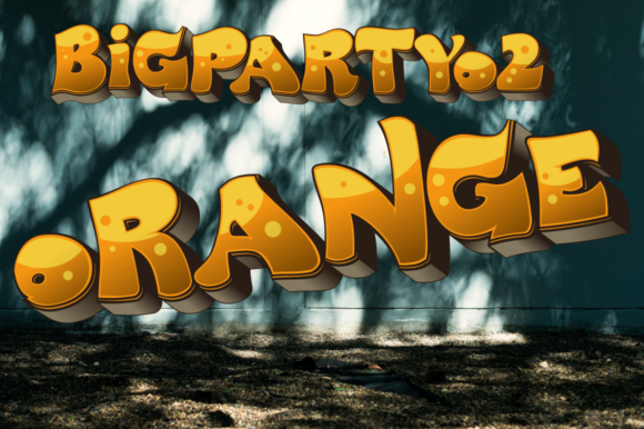 BigPartyO2 Orange Font