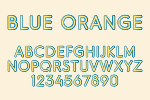 Blue Orange Font