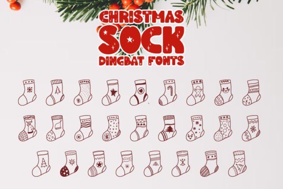 Christmas Sock Font