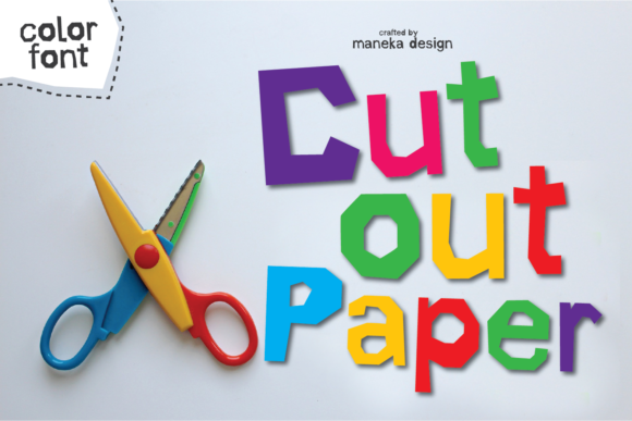 Cut out Paper Font