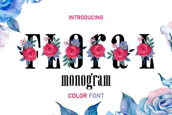 Floral Monogram Font