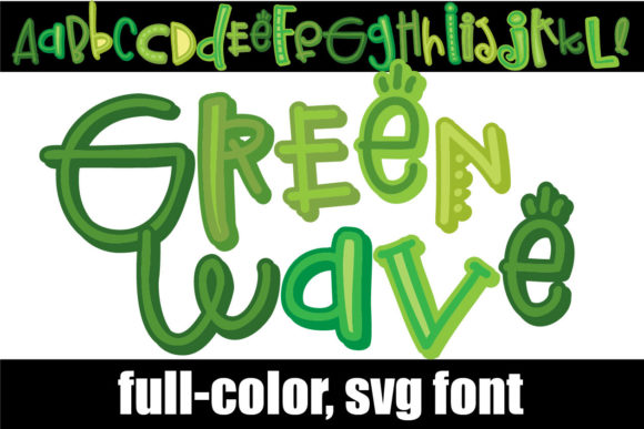 Green Wave Font