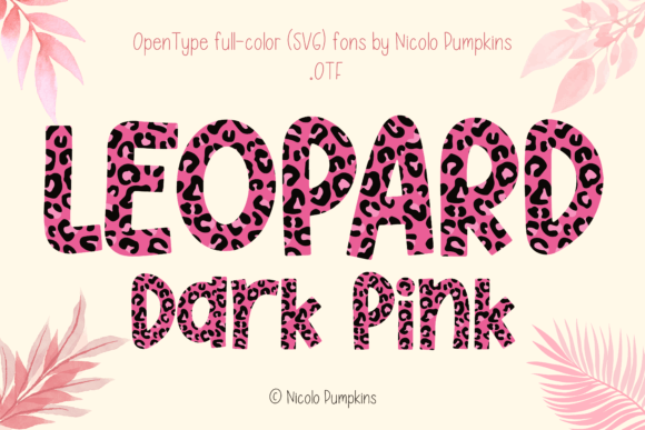 Leopard Dark Pink Font