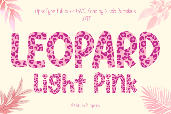 Leopard Light Pink Font