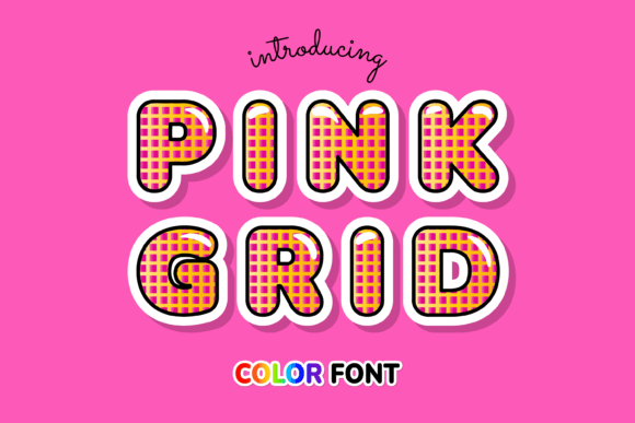 Pink Grid Font