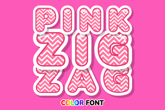 Pink Zigzag Font