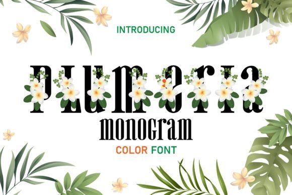 Plumeria Monogram Font