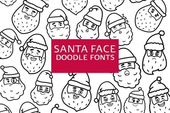 Santa Face Doodle Font