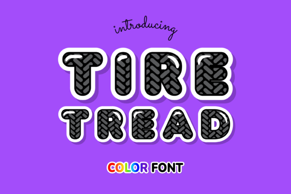 Tire Tread Font