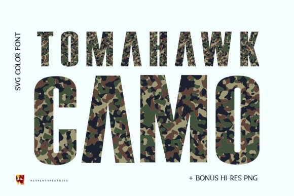 Tomahawk Camo Font