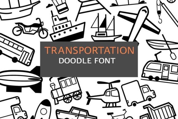 Transportation Doodle Font
