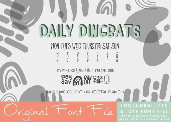 Weekday Dingbats Font