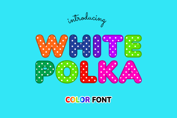 White Polka Font