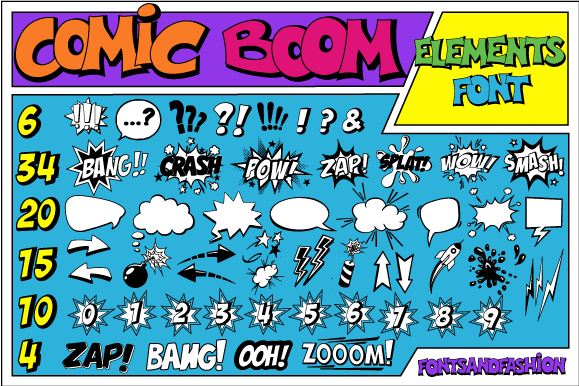 Comic Boom Element Font