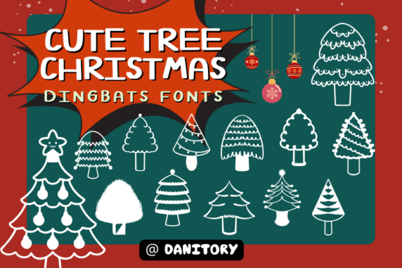 Cute Tree Christmas Font