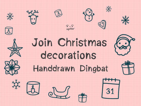Join Christmas Decorations Font
