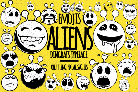 Aliens Emojis Font
