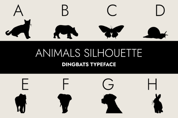 Animals Silhouette Font