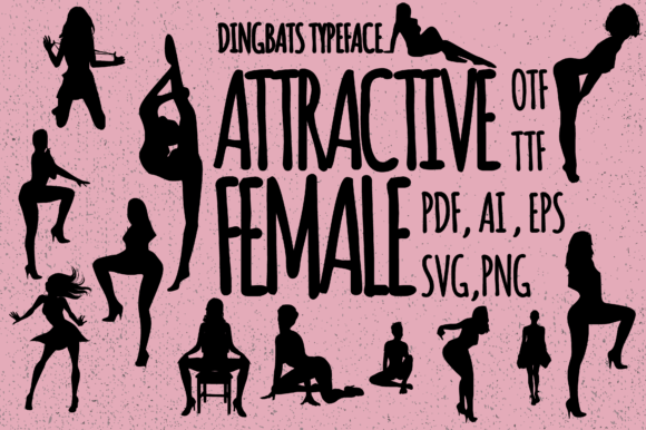 Attractive Female Poses Font