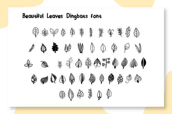 Beautiful Leaves Font