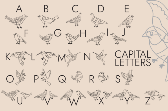 Birds and Butterflies Font