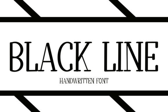 Black Line Font