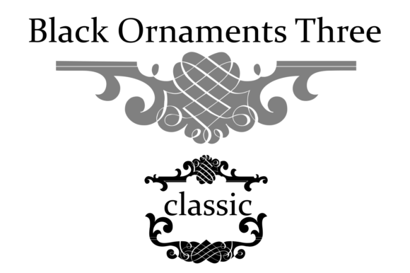 Black Ornaments Three Font