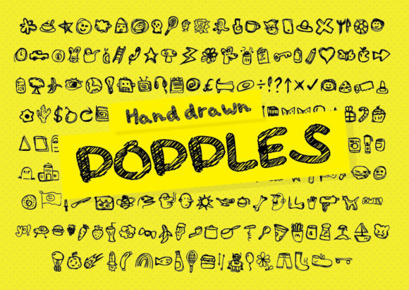 196 Hand Drawn Doddles Font