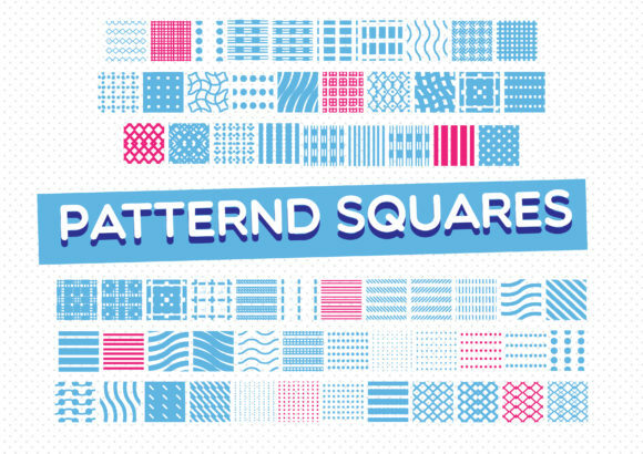 Patterned Squares Font