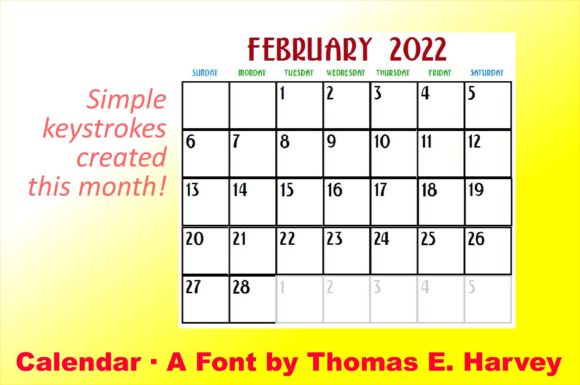 Calendar Font