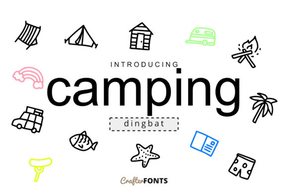 Camping Doodle Font