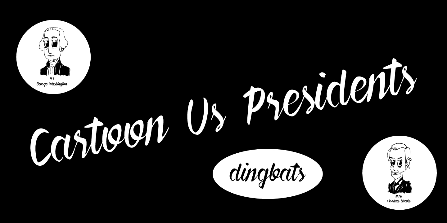Cartoon US Presidents Dingbats Font