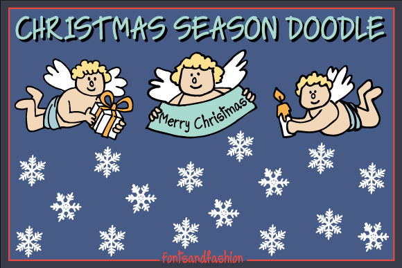 Christmas Season Doodle Font