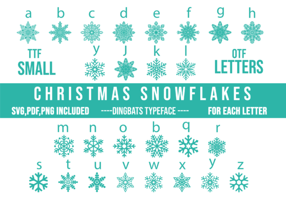 Christmas Snowflakes Font