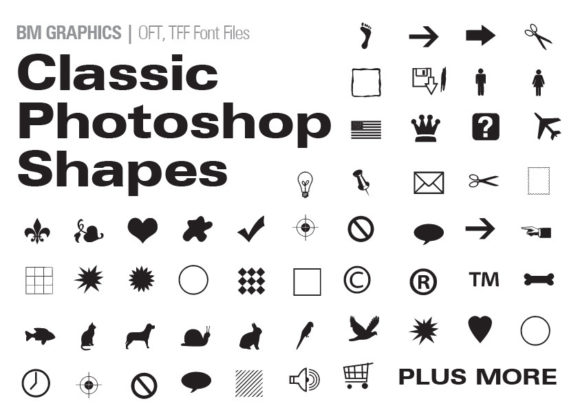 Classic Photoshop Shapes Font