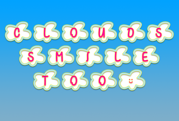 Clouds Smile Too Font