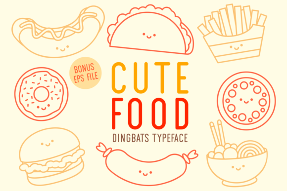 Cute Food Font