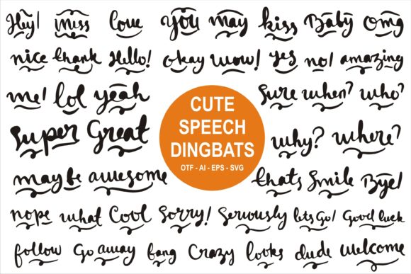 Cute Speech Font