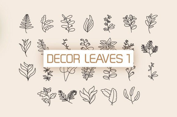 About Decor Leaves Font