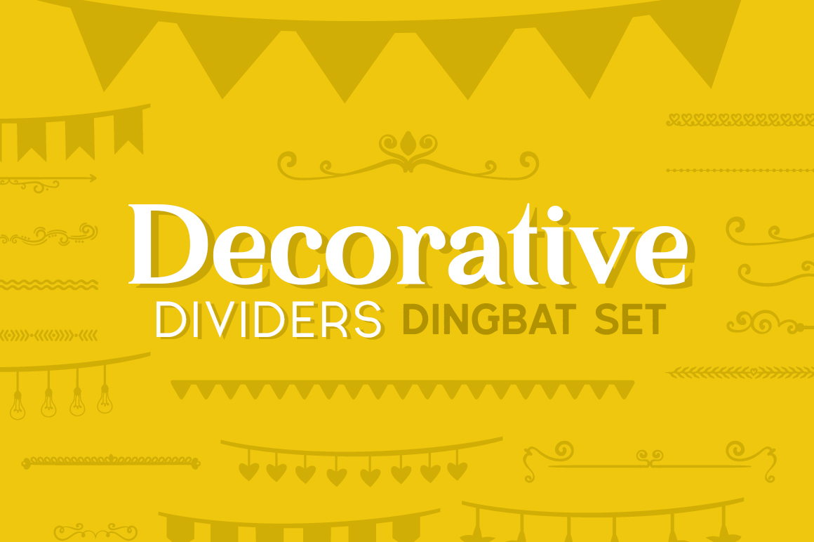 Decorative Dividers Dingbat Set Font
