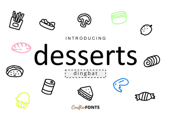 Desserts Doodle Font