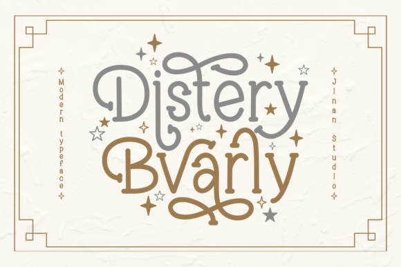 Distery Bvarly Font