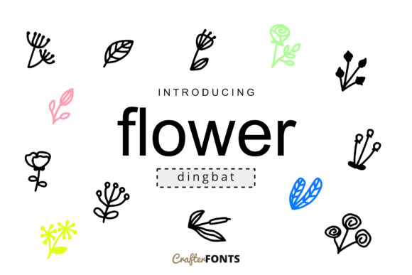 Flower Doodle Dingbat Font