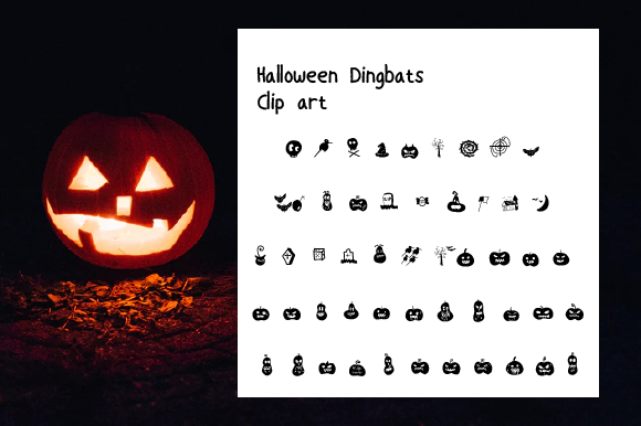 Halloween Clip Art Font
