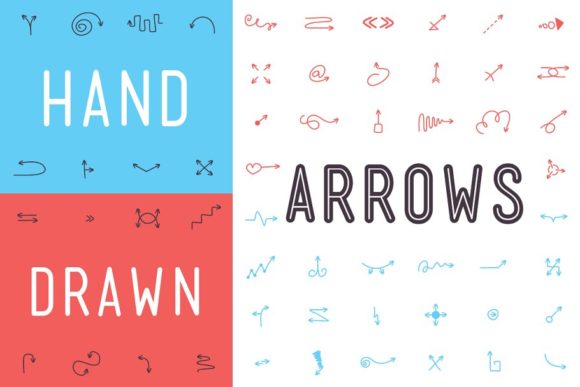 Hand Drawn Arrows Font