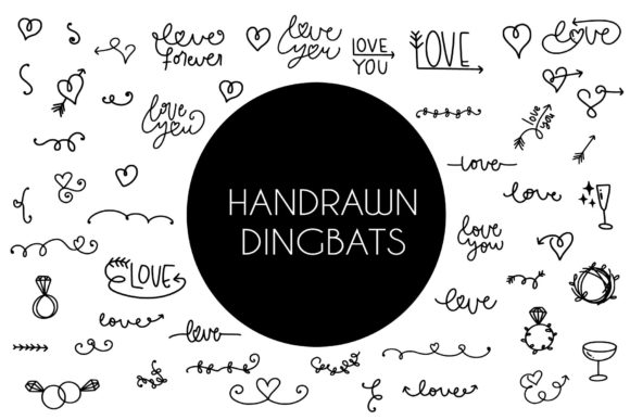 Wedding Love Dingbats Font