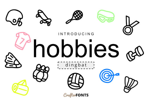 Hobbies Doodle Dingbat Font