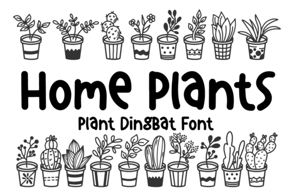 Home Plants Font