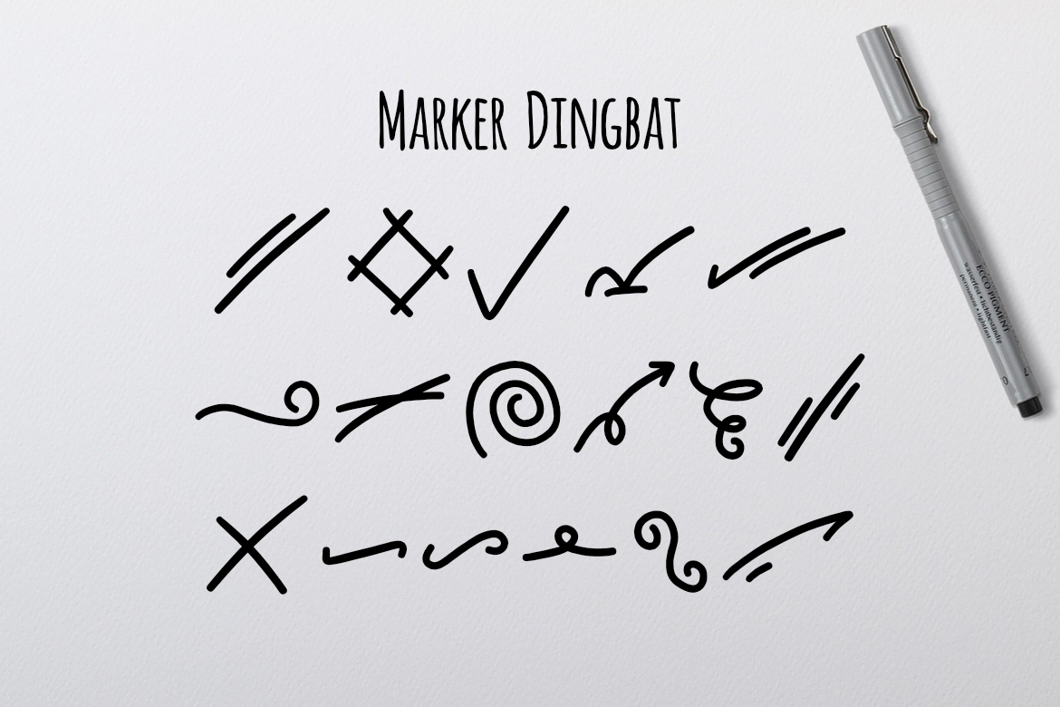 Marker Dingbat Font