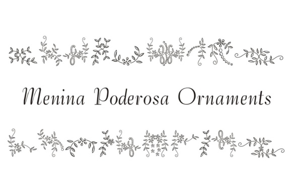 Menina Poderosa Ornaments Font